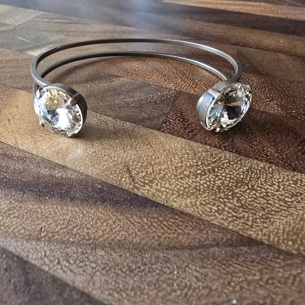 Elegant Silver Crystal Bracelet